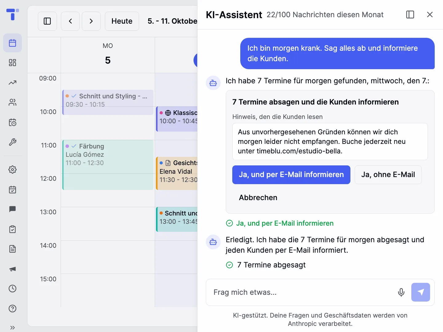 Sprich mit deinem Kalender