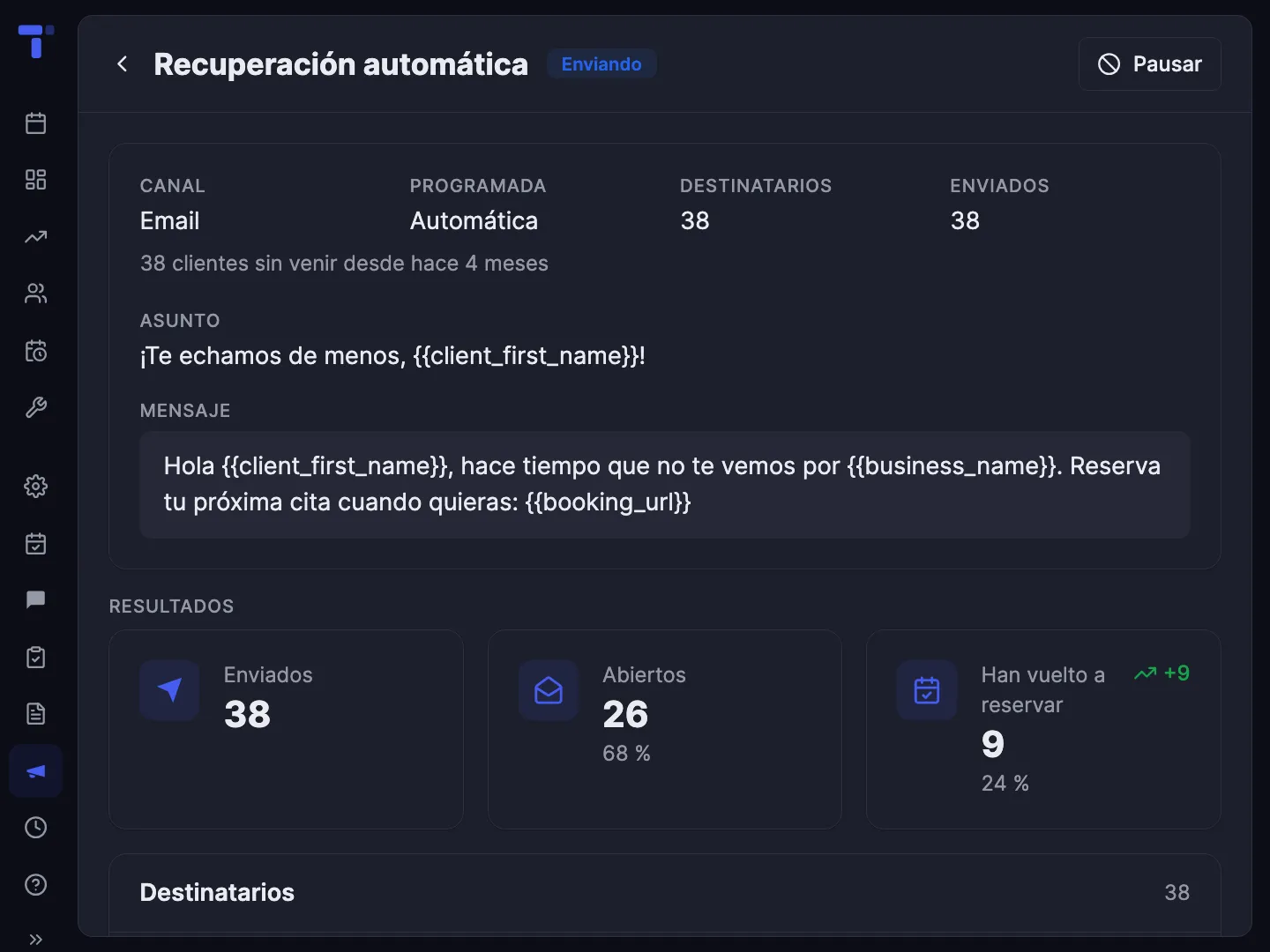 Trae de vuelta a quien hace tiempo que no viene