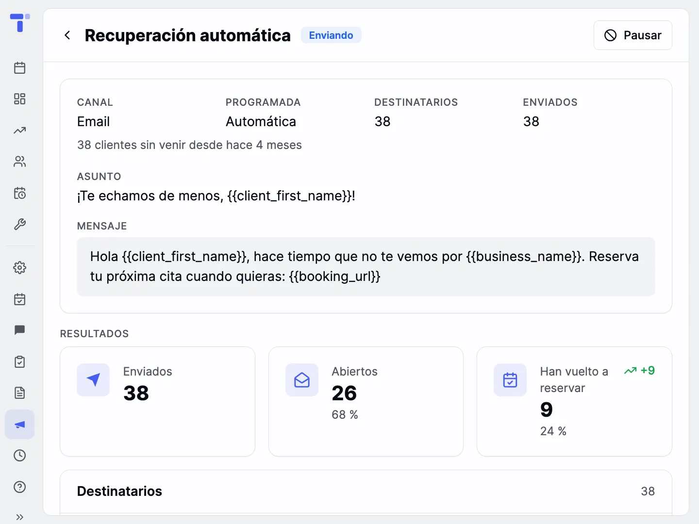 Trae de vuelta a quien hace tiempo que no viene