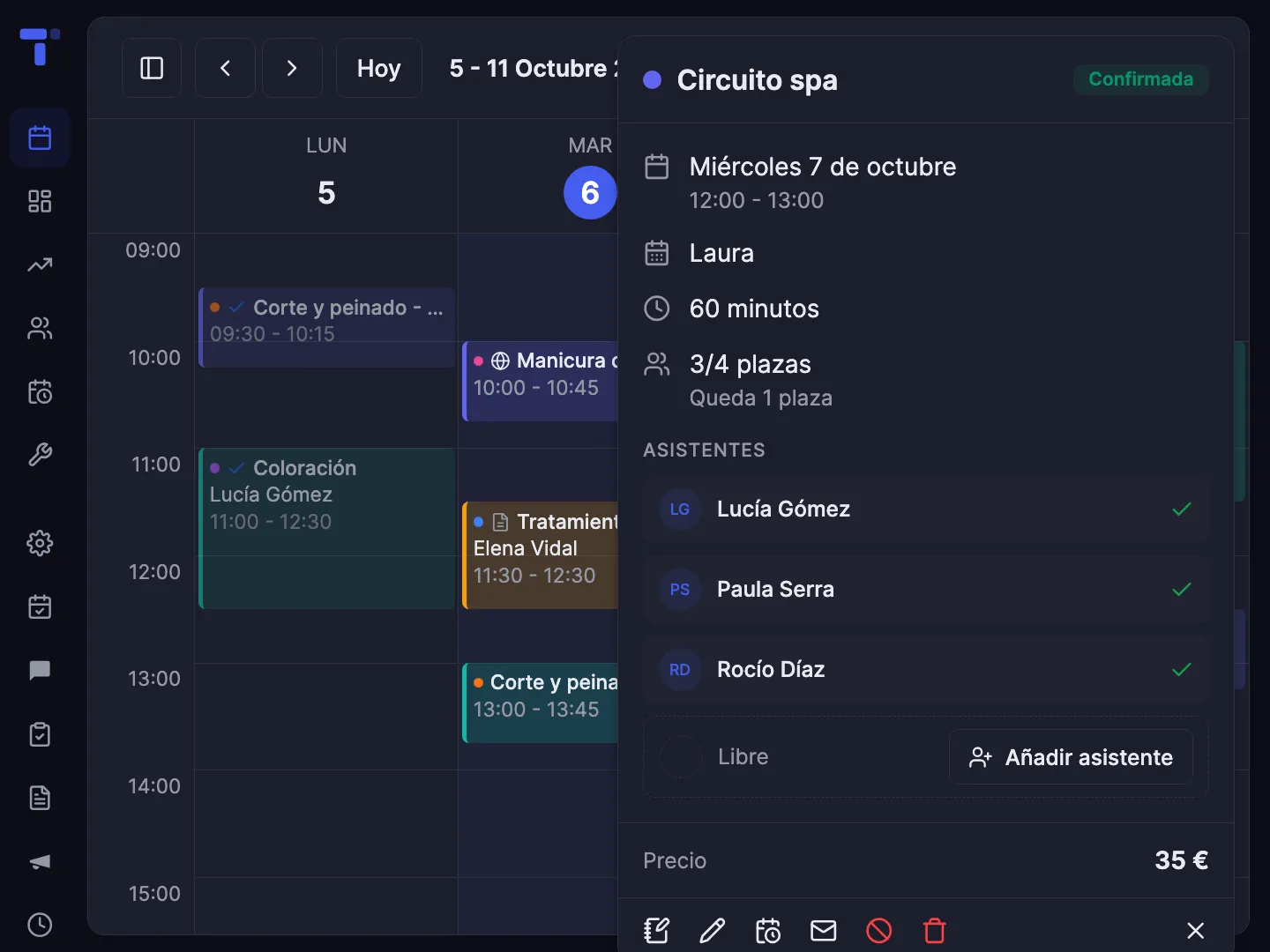 Vende la misma hora a varios clientes