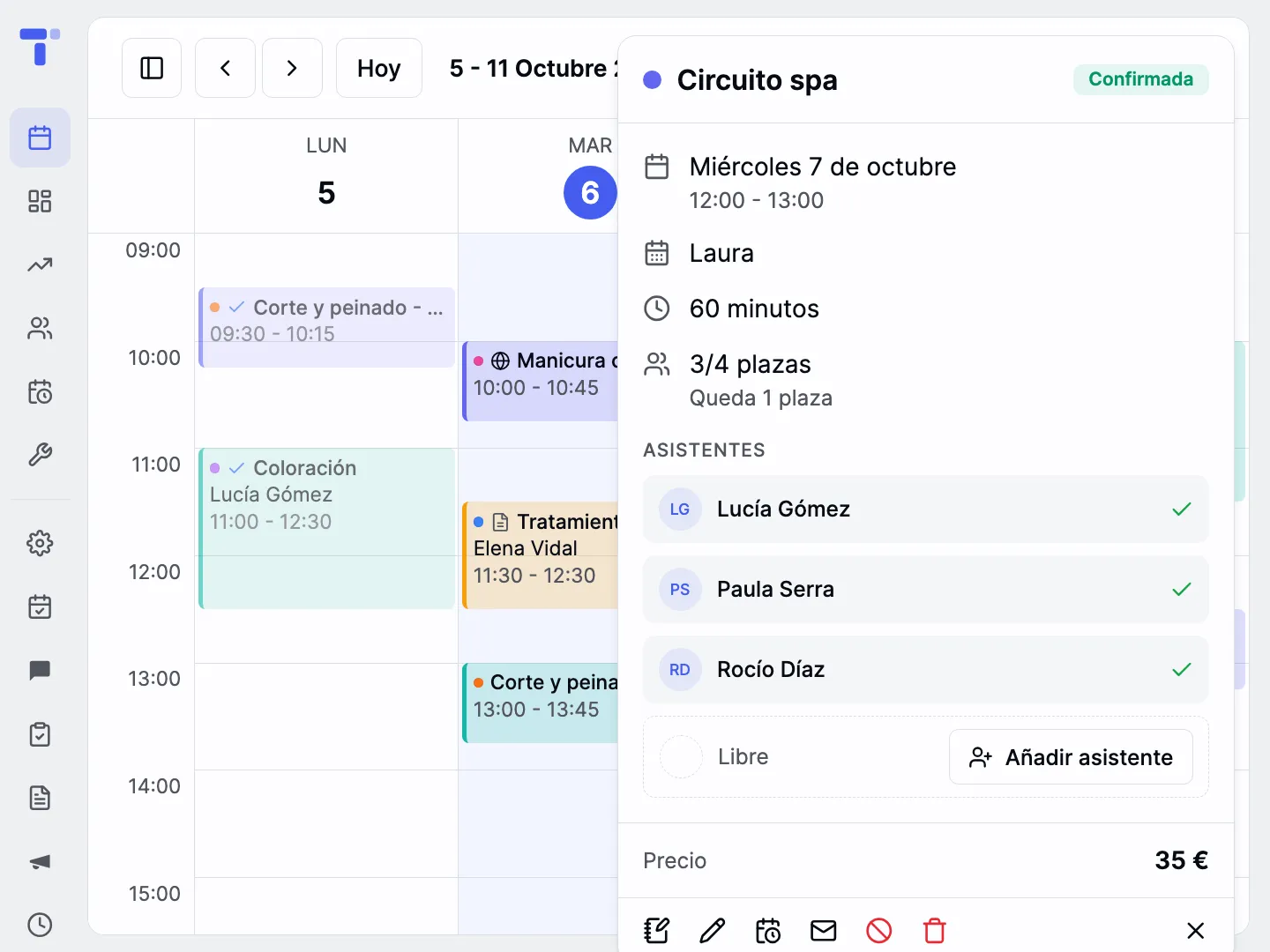 Vende la misma hora a varios clientes