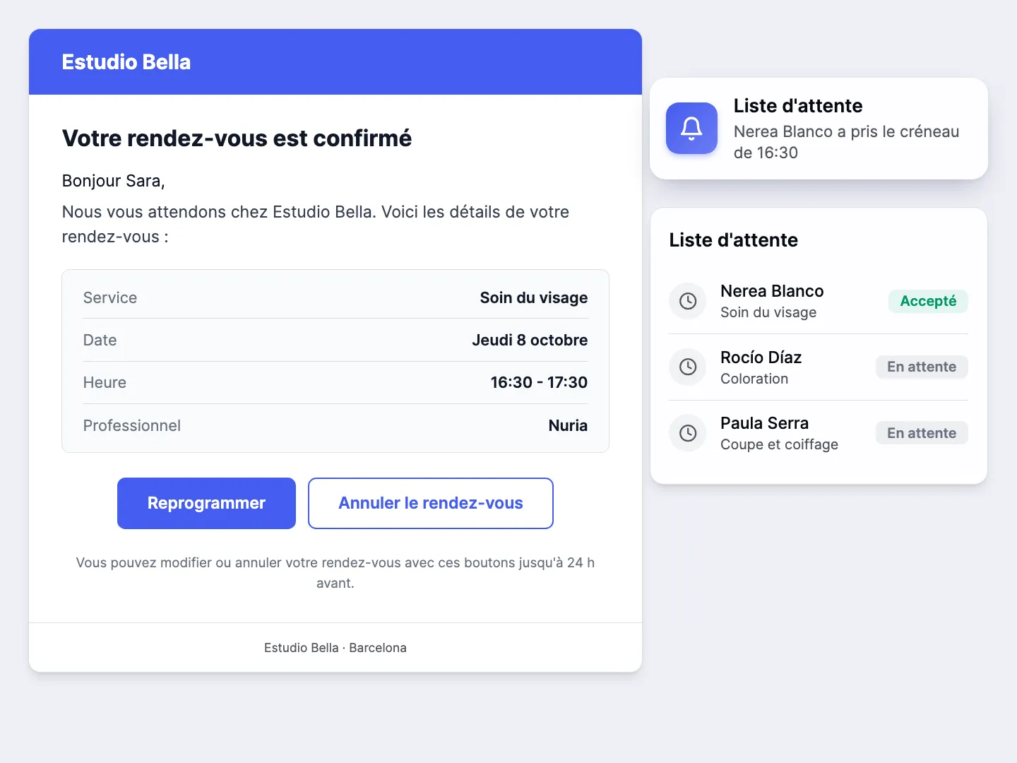 Des changements de rendez-vous sans appel