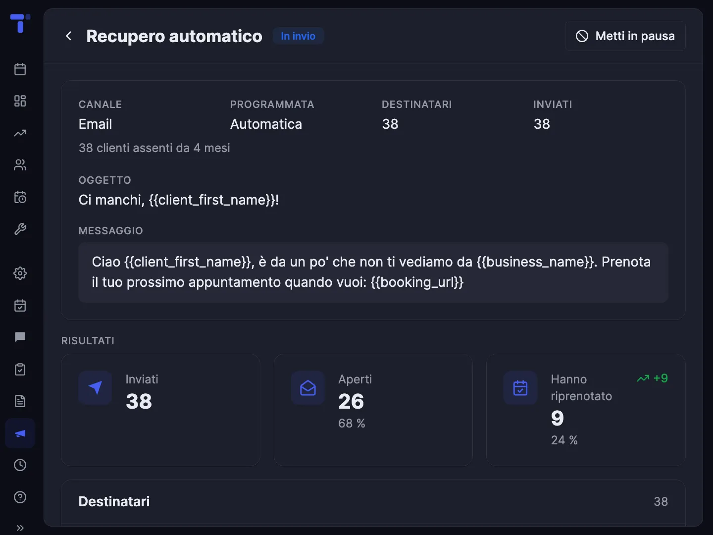 Riporta chi non viene da tempo